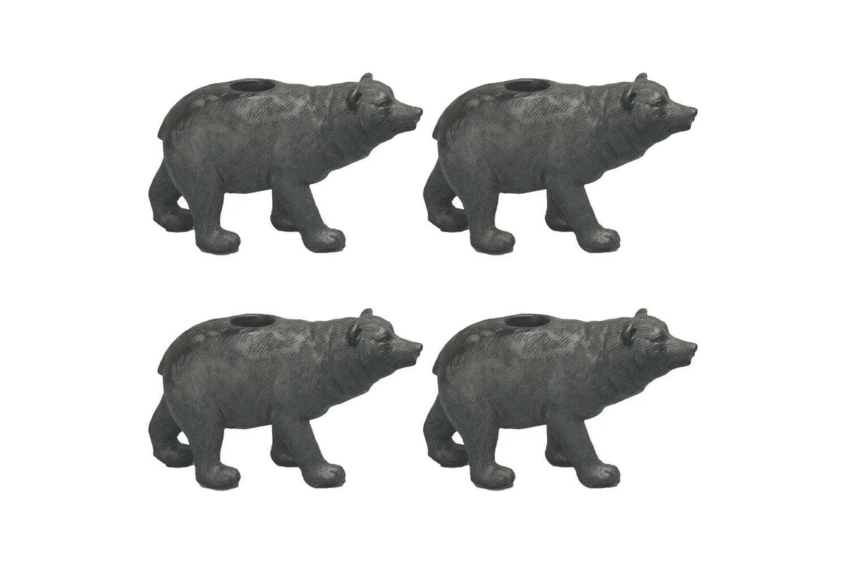 Bear Candle Holder - Black