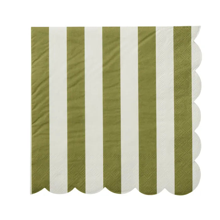 Carnival Napkin - Olive Stripe