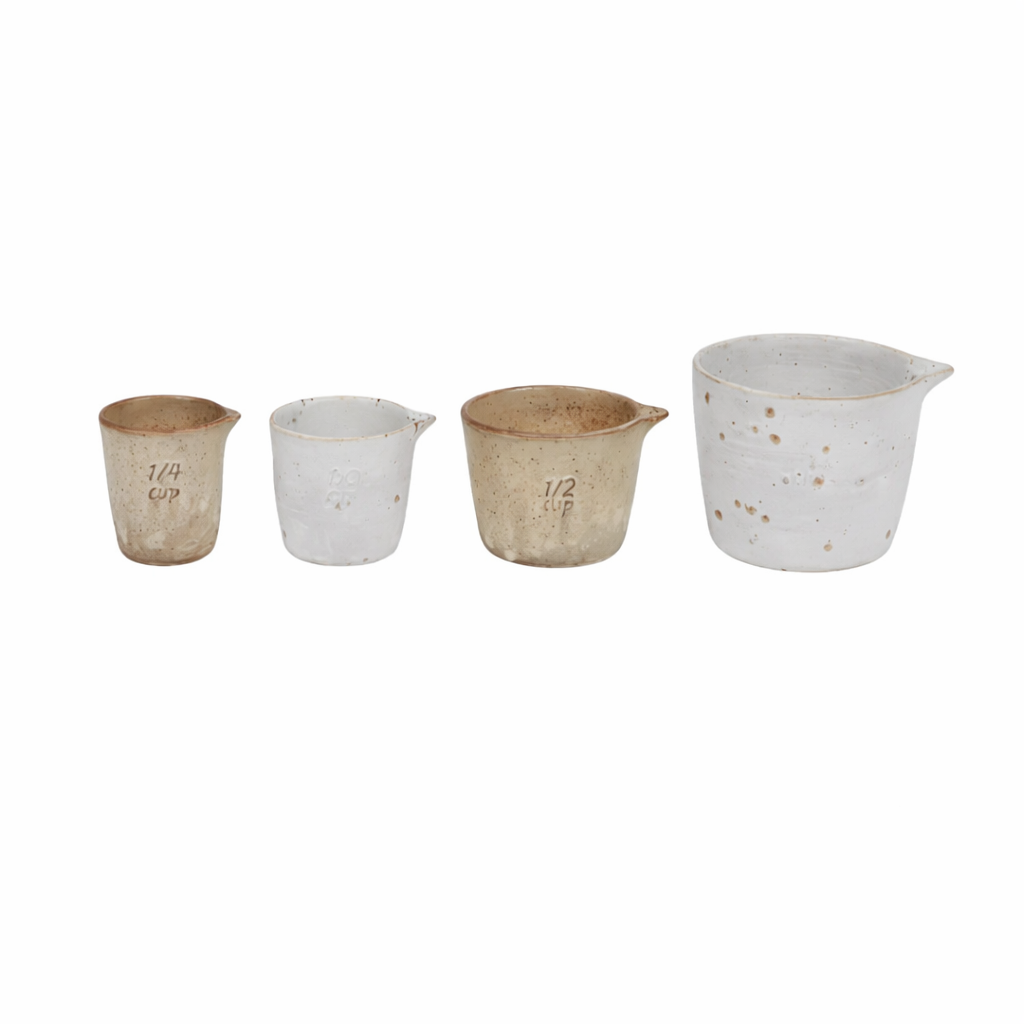 Francis Set of 4 Ceramic Measuring Cups - Neutral Speckle