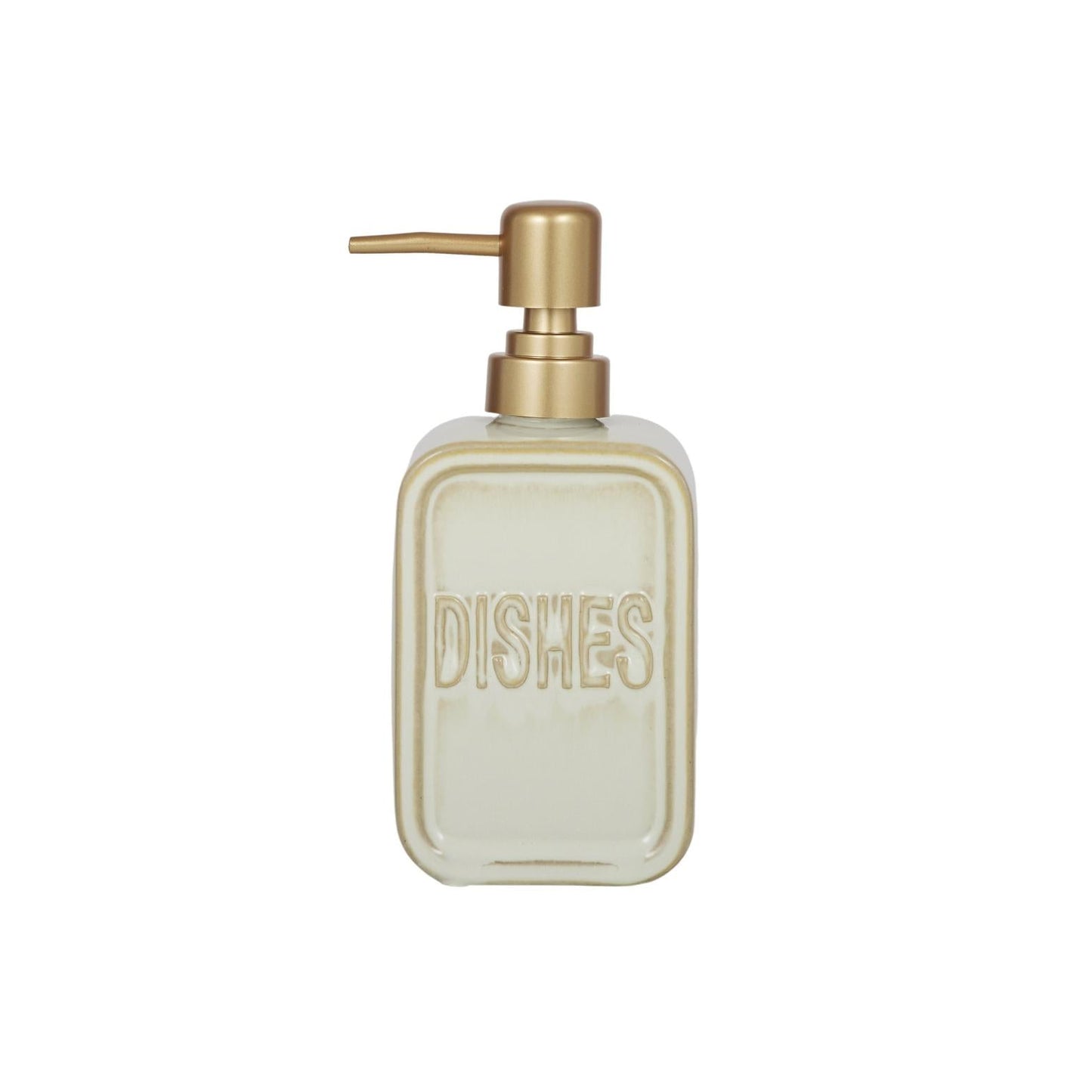'Dishes' Ceramic Soap Dispenser - Ivory