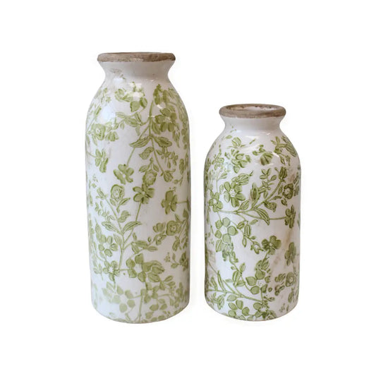 Ceramic Bud Vase - Cottage Floral