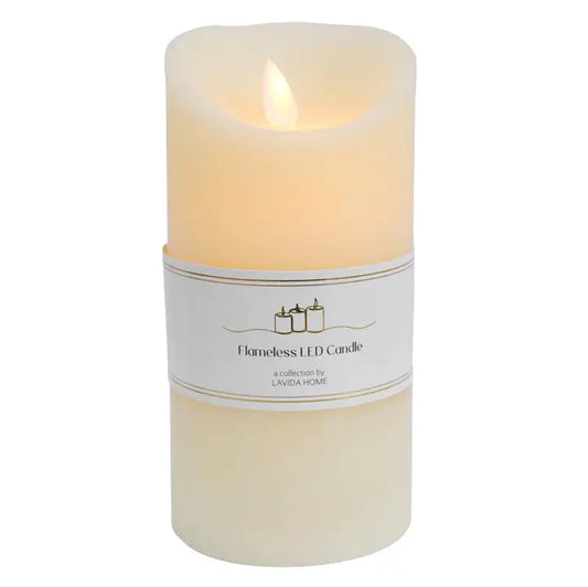 Large Flameless Candle - Ivory