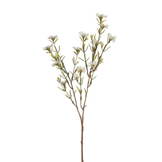 Artificial Wax Flower - White