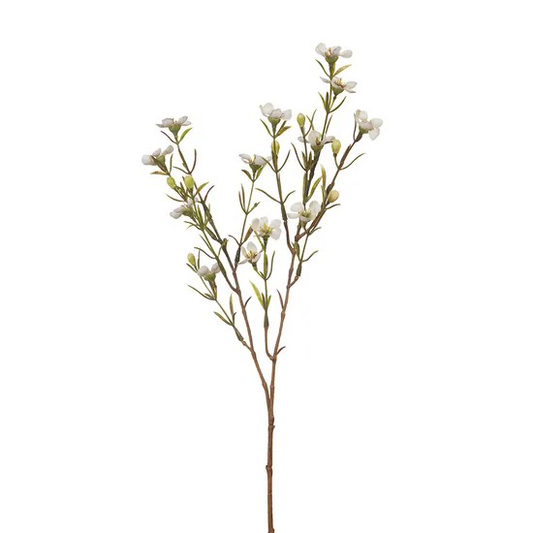 Artificial Wax Flower - White