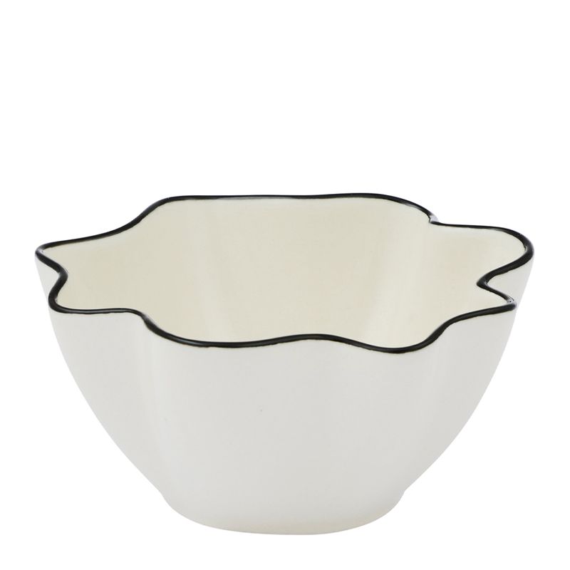 Winslow Small Ceramic Bowl - Ivory / Black