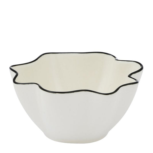 Winslow Small Ceramic Bowl - Ivory / Black