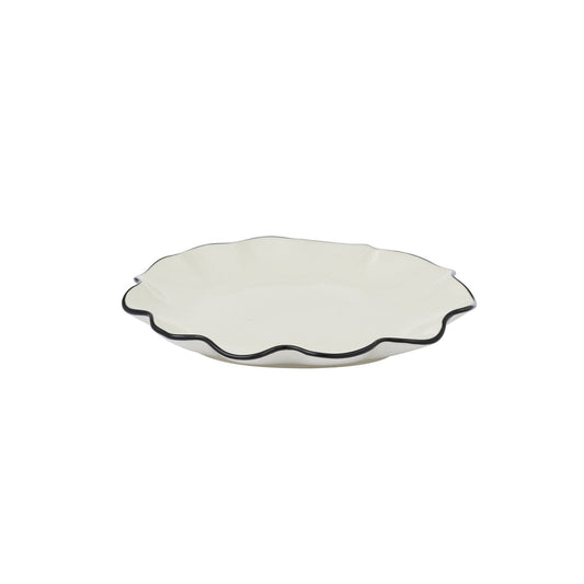 Winslow Small Ceramic Plate - Ivory / Black