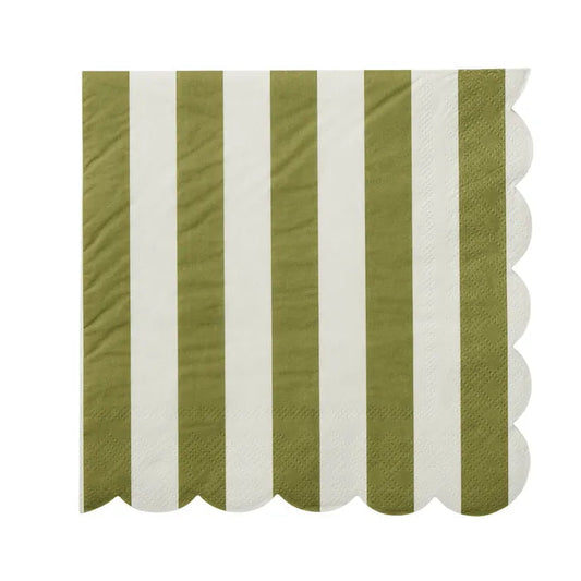 Carnival Napkin - Olive Stripe