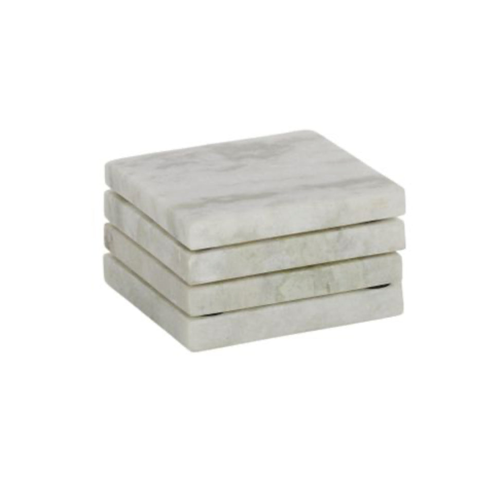Neo S/4 Square Marble Coaster 10cm Green
