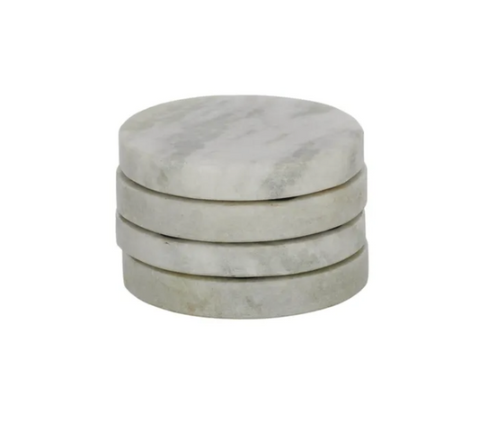 Neo S/4 Round Marble Coaster 10cm Green