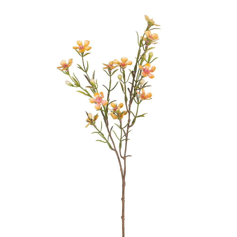 Artificial Wax Flower - Yellow
