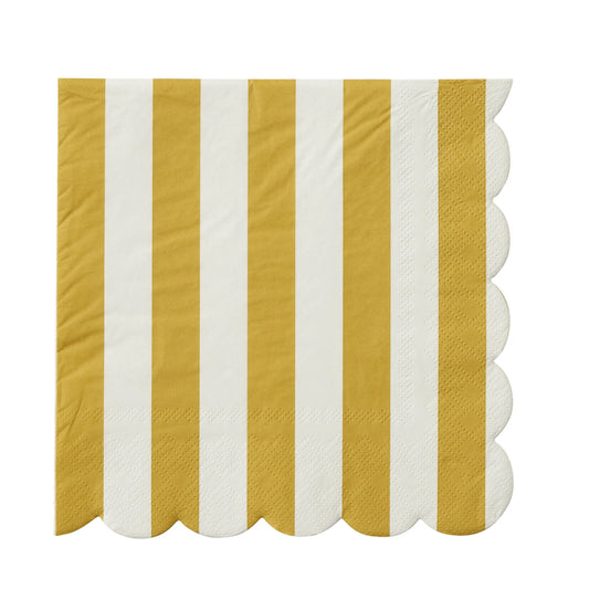 Carnival Napkin - Mustard Stripe