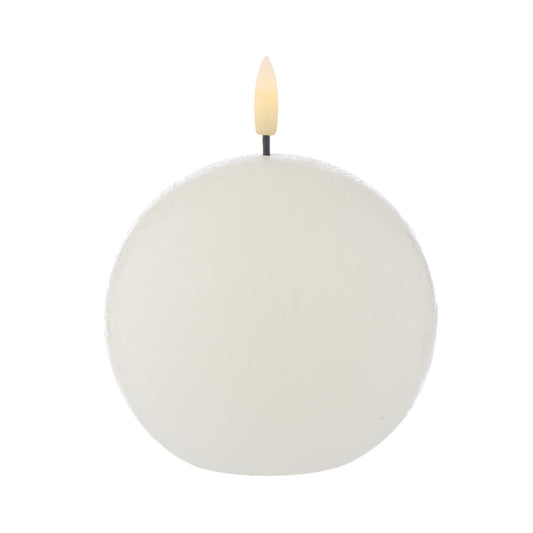Hughe LED Flickering Ball Candle - White