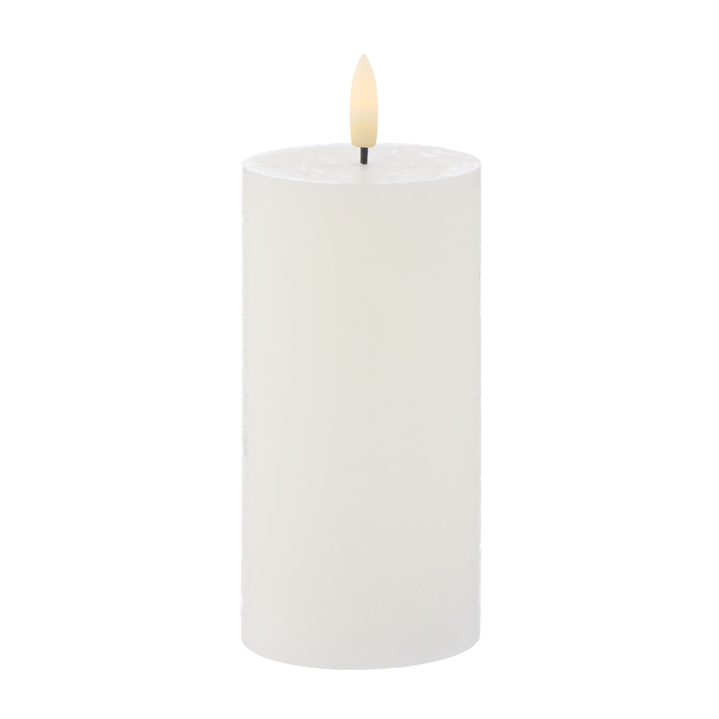 Hughe LED Flickering 15cm Candle - White