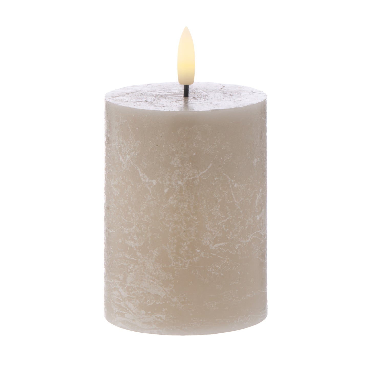Hughe LED Flickering 10cm Candle - Taupe