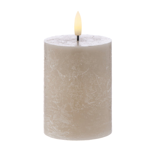 Hughe LED Flickering 10cm Candle - Taupe