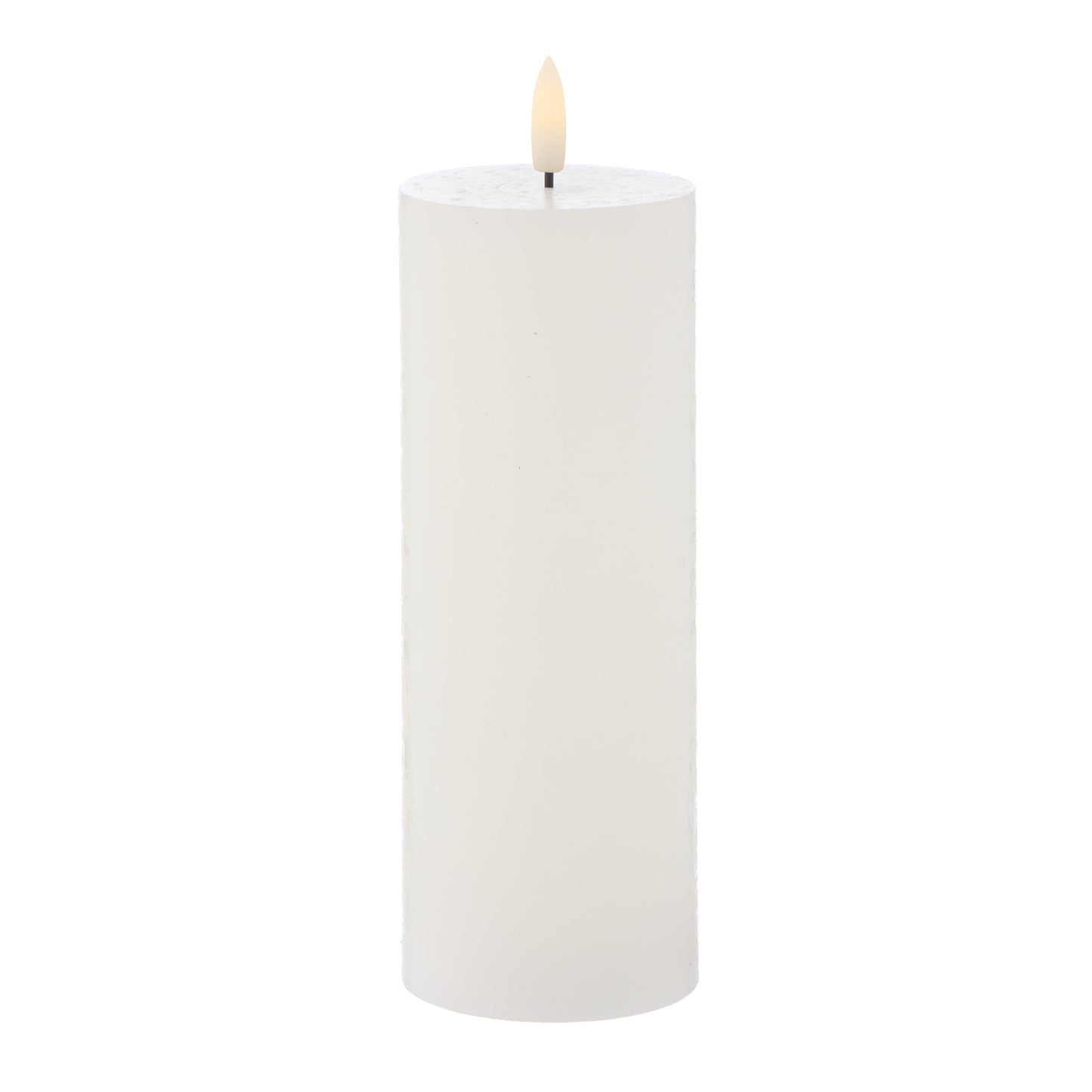 Hughe LED Flickering 20cm Candle - White